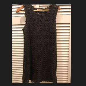 Free People dark grey knit beach cover up / dress